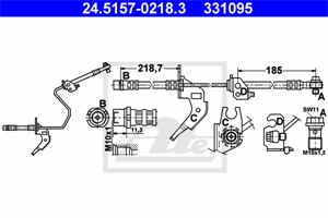 Jarruletku, Taka-akseli, oikea, Taka-akseli, vasen, OPEL,VAUXHALL, 13116136, 13334945, 5 62 146, 55 62 247