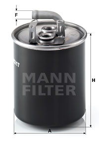Polttoainesuodatin MANN-FILTER WK 842/17