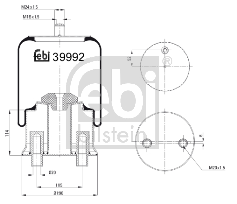 Metallipalje, ilmajousitus FEBI BILSTEIN 39992