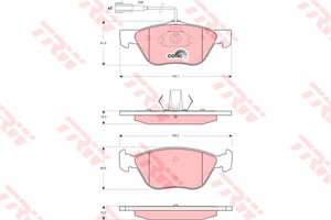 Jarrupalasarja, levyjarru, Etuakseli, ALFA ROMEO 156, GTV, SPIDER, 9947955, 9948334, 9949132