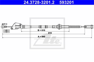 Vaijeri, kytkimen käyttö, KIA PICANTO, 41510-07110, 41510-07120