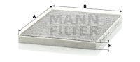 Raitisilmasuodatin MANN-FILTER CUK 3042