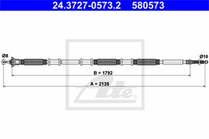 Vaijeri, käsijarru, Taakse, oikea, FIAT DOBLO Minibus, minivan, DOBLO Skåp/stor limousine, 51796639