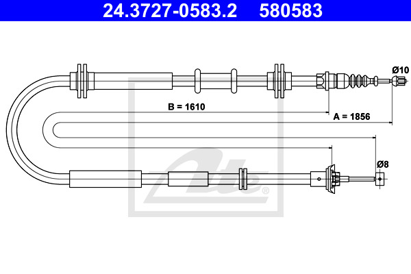 Cable, parking brake ATE 24.3727-0583.2