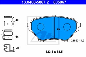 Jarrupalasarja, levyjarru, Etuakseli, MAZDA MX-5 II, N0Y9-33-23Z, NCY3-33-23Z