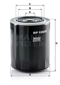 Öljynsuodatin, HYUNDAI,KIA,MAZDA,MITSUBISHI,PROTON, 15601-78010, 26300-42000, 26300-42010, 26300-42020, AK 129503, CD 120002, MD 069782,