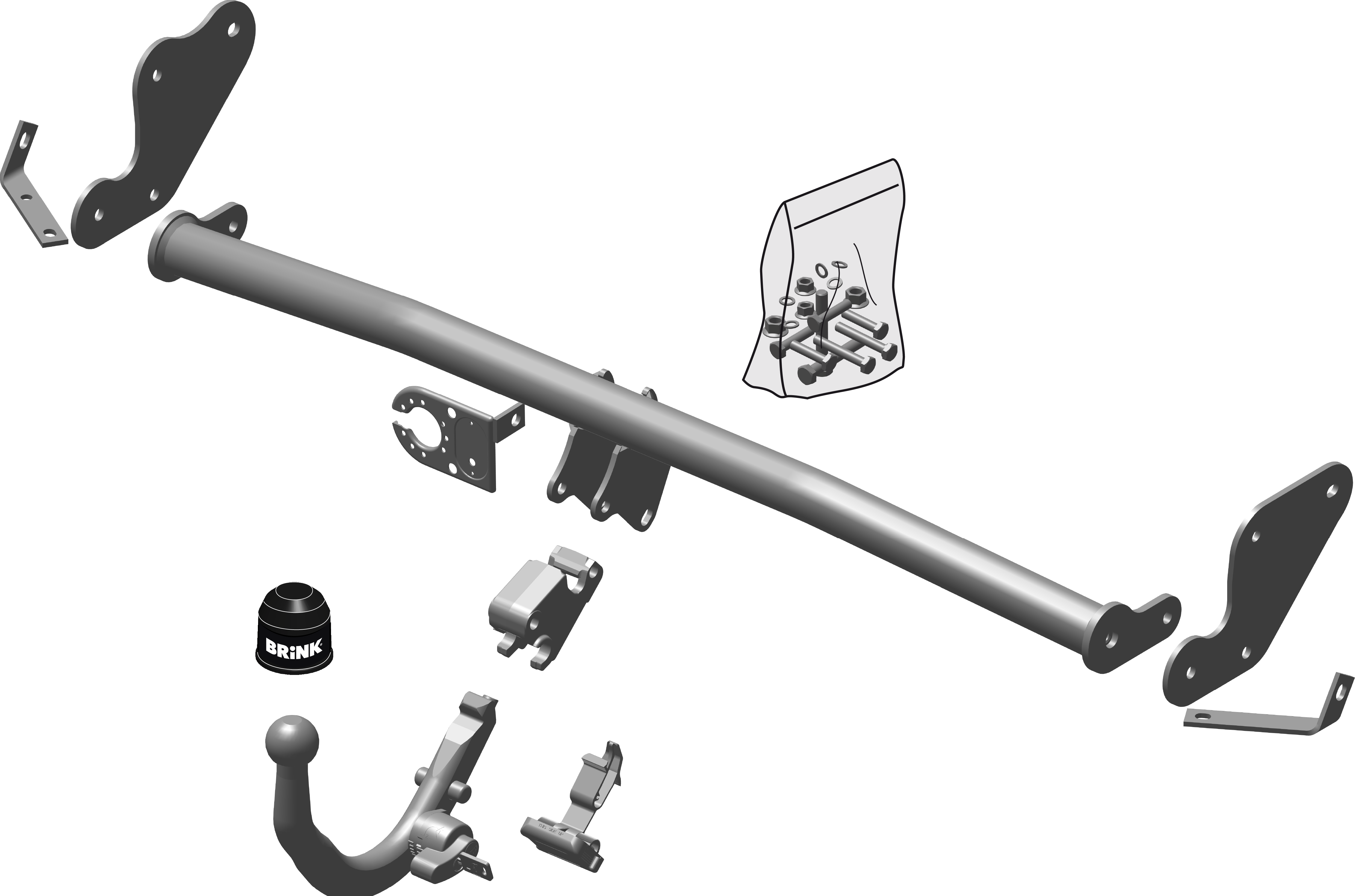 Vetokoukku BRINK 508200 Hyundai i20 '08-14