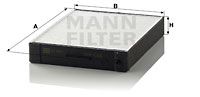 Raitisilmasuodatin MANN-FILTER CU 2647