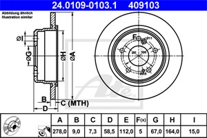 Jarrulevy, Taka-akseli, MERCEDES-BENZ 190 [W201], SL [R129], 129 423 00 12, A 129 423 00 12