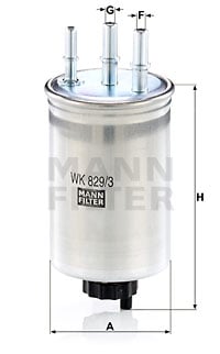 Polttoainesuodatin MANN-FILTER WK 829/3