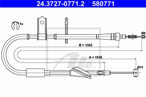 Vaijeri, käsijarru, Taakse, vasen, OPEL AGILA, SUZUKI WAGON R+ Halvkombi, VAUXHALL AGILA Mk I, 47 00 358, 47 05 532, 47 05 708, 54420-83