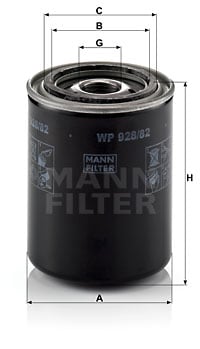 Öljynsuodatin MANN-FILTER WP 928/82