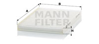 Raitisilmasuodatin MANN-FILTER CU 2218