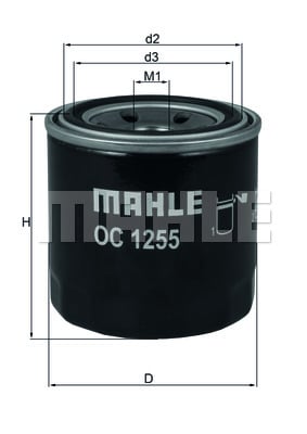 Öljynsuodatin MAHLE ORIGINAL OC 1255