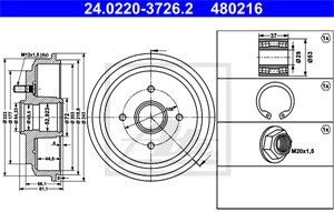 Jarrurumpu, Taka-akseli, FORD FIESTA V, FIESTA Van V, FUSION, MAZDA 2, 1151001, 1213352, 1315740, 1507055, 2S61-1113-AH, 7S61-1113-AA, D