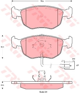 Jarrupalasarja, levyjarru, Etuakseli, FORD MONDEO I, MONDEO II, MONDEO Sedan I, MONDEO Sedan II, MONDEO Turnier I, MONDEO Turnier II, 10