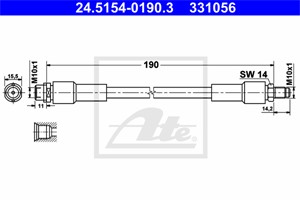 Jarruletku, Taka-akseli, Jarrusatulassa, AUDI A8, 4E0 611 775 A, 4E0 611 775 G, 4E0 611 775