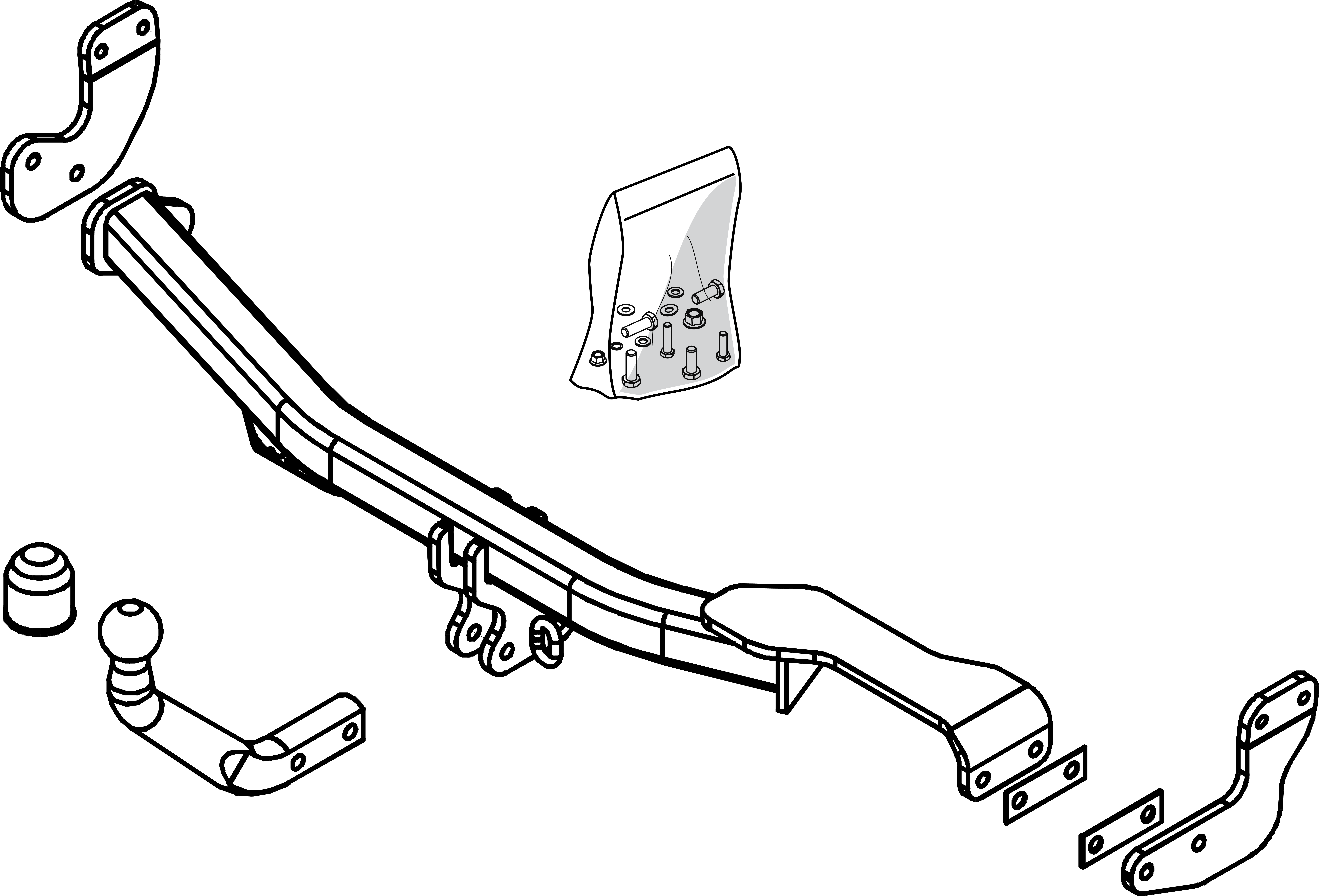 Vetokoukku BRINK 355000 Citroen C3 '02-09