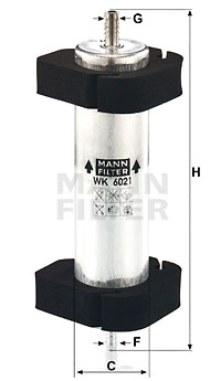 Polttoainesuodatin MANN-FILTER WK 6021