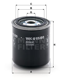 Polttoainesuodatin MANN-FILTER WK 815/80