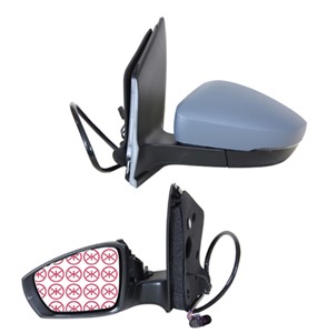Taustapeili, Oikea, VW UP!, 1S1 857 508AD 9B9, 1S1 857 508AL 9B9, 6R0 857 522A, 6R0 857 522F, 6R0 857 538B GRU