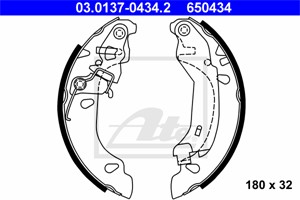 Jarrukenkäsarja, Taka-akseli, FIAT PANDA, PANDA Skåp/halvkombi, 77362491