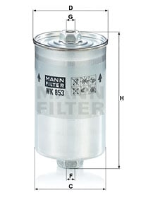 Polttoainesuodatin MANN-FILTER WK 853