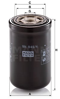 Suodatin, työhydrauliikka MANN-FILTER WH 945/4
