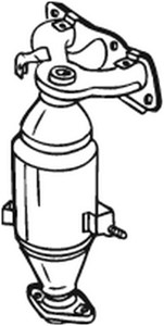 Katalysaattori, Edessä, CITROËN C1, PEUGEOT 107, TOYOTA AYGO, AYGO Skåp/halvkombi, 0342K0, 0342K8, 0342L5, 171400Q010, 171400Q040, 17140