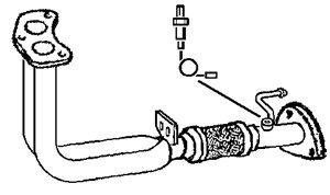 Pakoputki, Edessä, HONDA ACCORD VI, ACCORD Hatchback VI, 18210-S1AE01