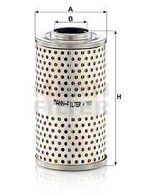 Suodatin, työhydrauliikka MANN-FILTER H 7008 x