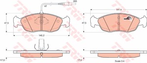 Jarrupalasarja, levyjarru, Etuakseli, CITROËN,PEUGEOT, 4251 03, 4251 21, 4251 22, 4253 04, 4253 15, 4253 16, 4254 50