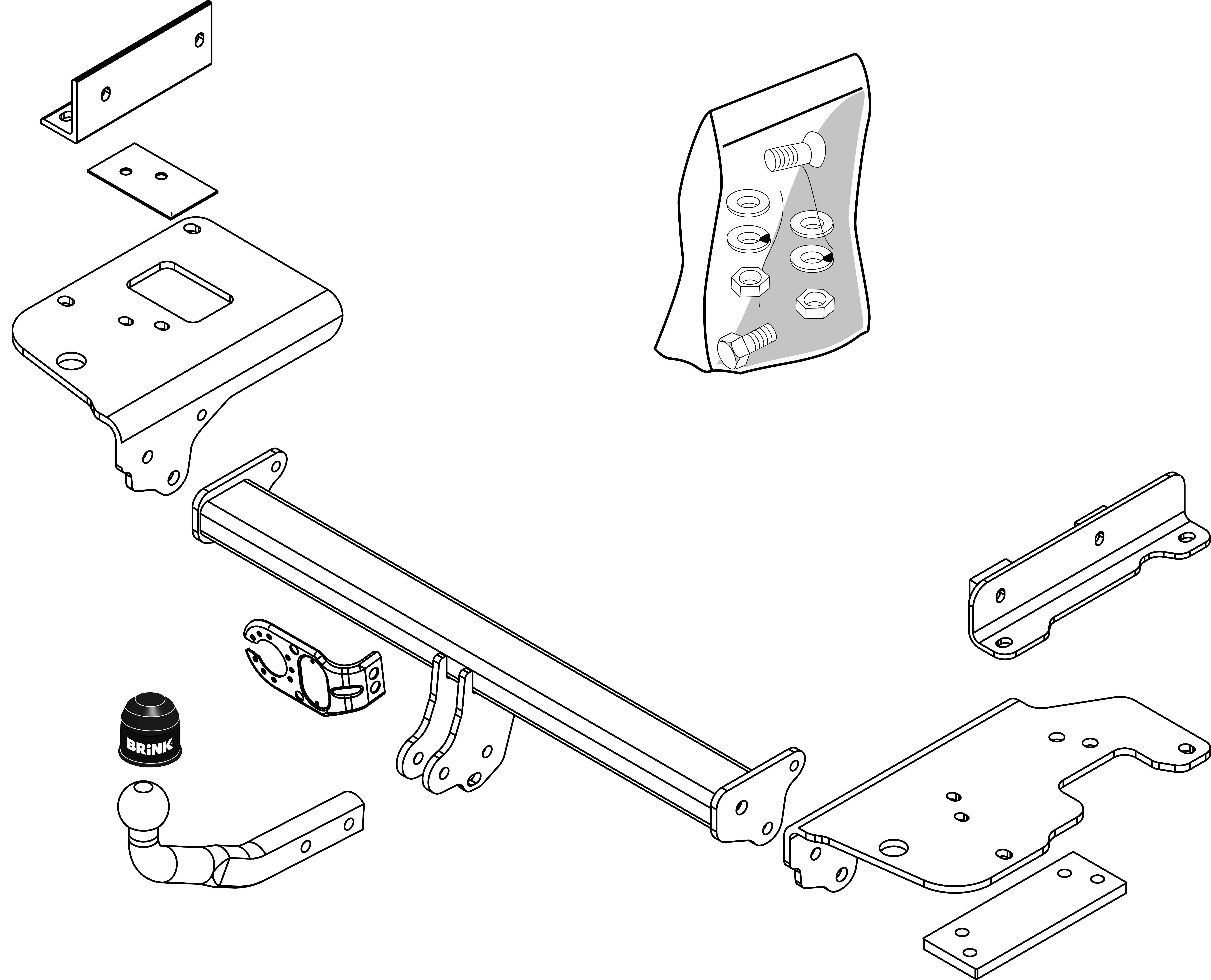 Vetokoukku BRINK 430200 Hyundai Tucson '04-10
