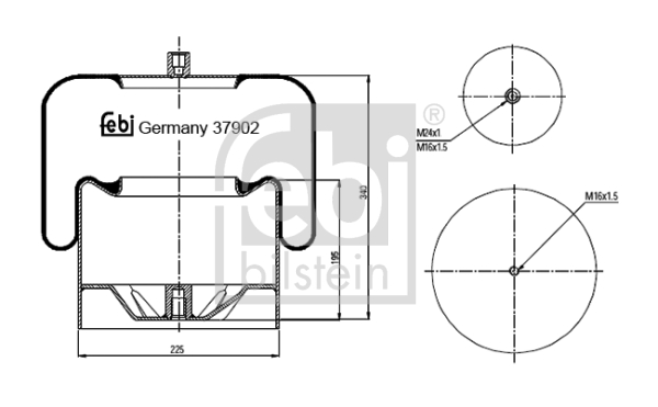 Metallipalje, ilmajousitus FEBI BILSTEIN 37902