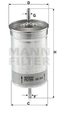 Polttoainesuodatin MANN-FILTER WK 849