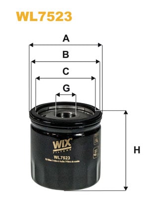 Öljynsuodatin WIX FILTERS WL7523