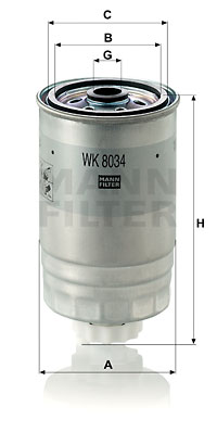Polttoainesuodatin MANN-FILTER WK 8034
