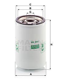 Polttoainesuodatin MANN-FILTER WK 8001