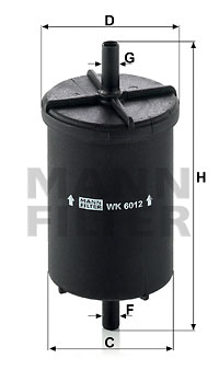 Polttoainesuodatin MANN-FILTER WK 6012
