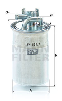 Polttoainesuodatin MANN-FILTER WK 823/1