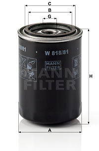 Öljynsuodatin MANN-FILTER W 818/81