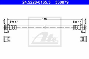 Jarruletku, Taka-akseli, FIAT 500, 500 C, PANDA, PANDA Skåp/halvkombi, FORD KA, 1566996, 46803893, 9S51-2282-CA