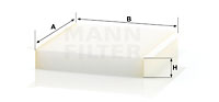 Raitisilmasuodatin MANN-FILTER CU 2040