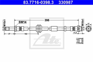 Jarruletku, Etuakseli, VOLVO C30, C70 Cabriolet II, S40 II, V50, 30681723, 30683118, 30683555, 30714410