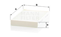 Raitisilmasuodatin MANN-FILTER CU 22 016
