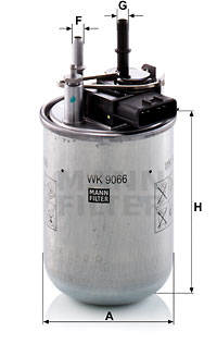 Polttoainesuodatin MANN-FILTER WK 9066