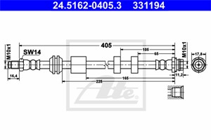 Jarruletku, Etuakseli, VOLVO V60 I, XC70 II, 30793874, 31261880, 31305079