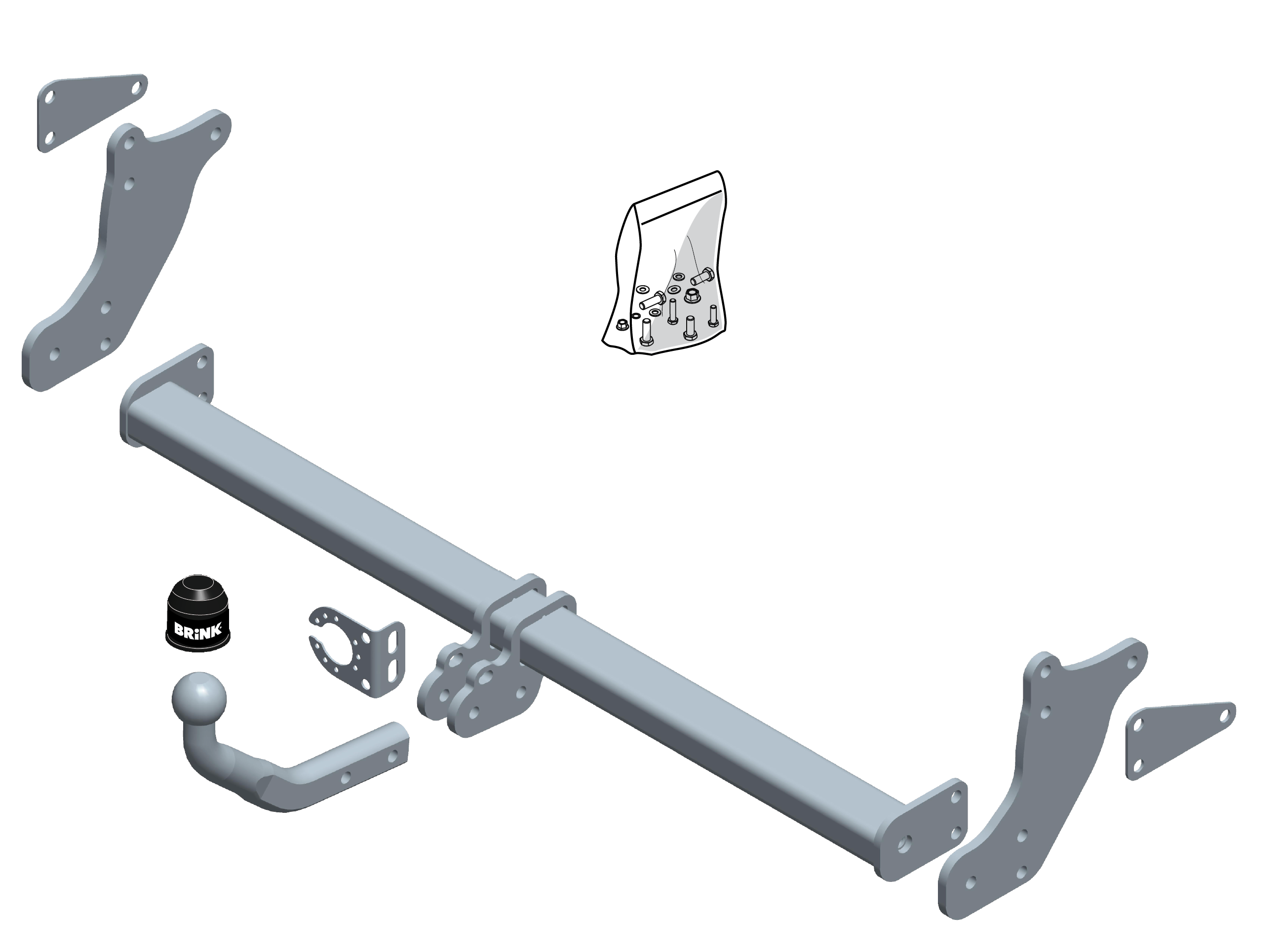 Vetokoukku BRINK 595400 MB V-Class, Vito W447