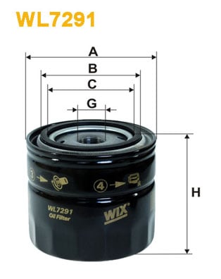 Öljynsuodatin WIX FILTERS WL7291