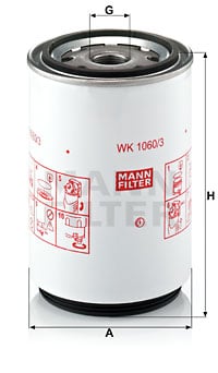Polttoainesuodatin MANN-FILTER WK 1060/3 x